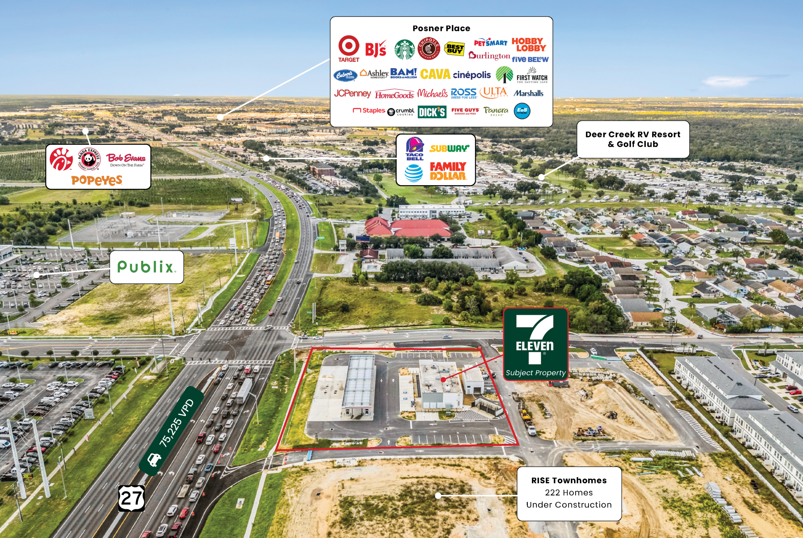 Aerial market map for 7-Eleven