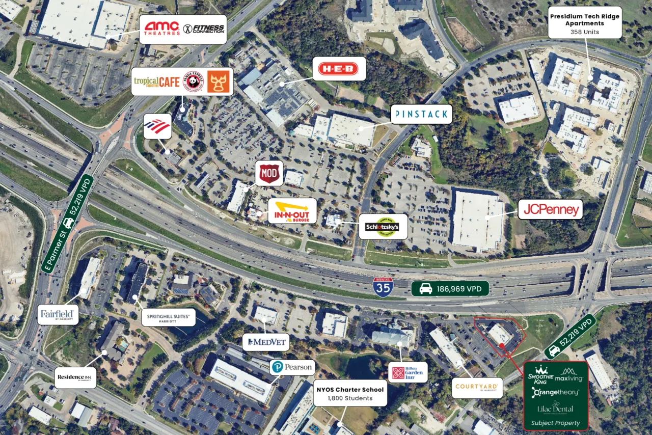 Aerial market map for Shops at Tech Ridge